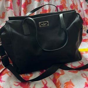 Kate spade black nylon diaper bag